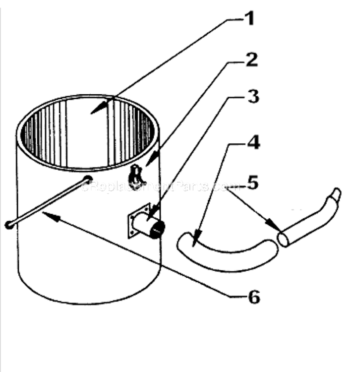 Page A Diagram and Parts List for MU405  Dustless Technologies Utility Vacuum